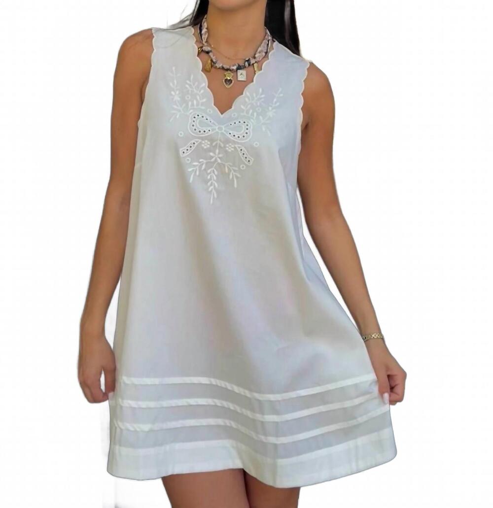 NEW MABLE kimmy mini dress in white